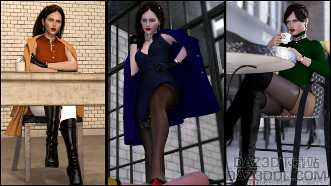 对同一角色不同着装的渲染，大家喜欢哪一个？_DAZ3D下载站