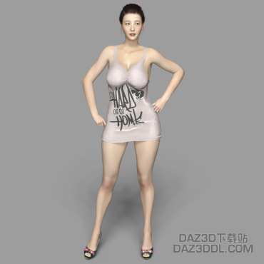 害羞的老阿姨_DAZ3D下载站