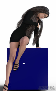 渲染小样，中间白色的不知道怎么回事_DAZ3D下载站