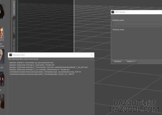 问下怎样正确使用V8.1？安装后，差很多文件？？_DAZ3D下载站