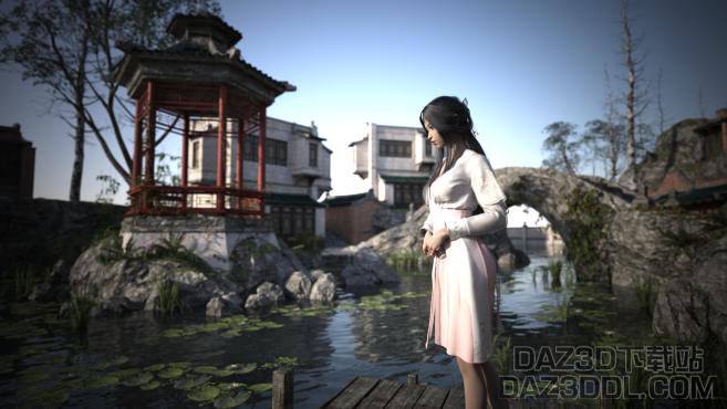 古镇美女_DAZ3D下载站