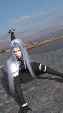 最终幻想之萨菲罗斯:“给我跪下。让我看看你求饶的样子!”_DAZ3D下载站