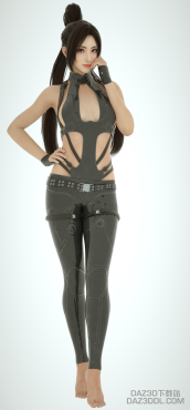 继续daz oc与daz iray渲染对比~ oc的皮具材质与iray的区别。模特貂蝉~_DAZ3D下载站