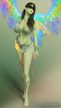 漂亮的翅膀_DAZ3D下载站