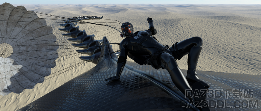 Drone  and the black manta_DAZ3D下载站