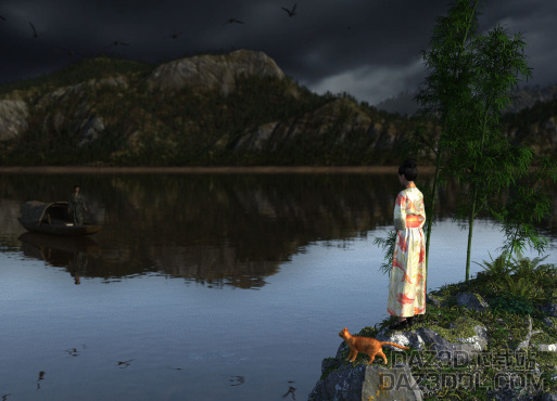 杨柳岸，晓风残月_DAZ3D下载站