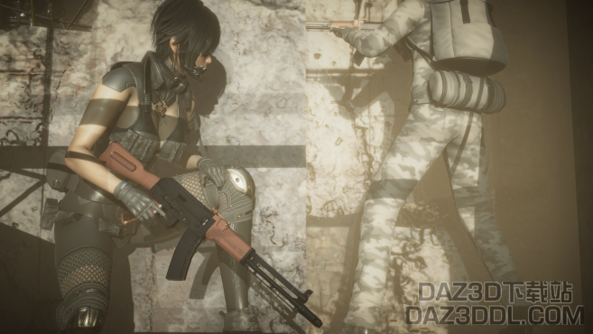 一个战争风，不同角度。调了很久的灯光_DAZ3D下载站