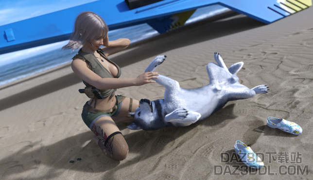 海滩嬉戏_DAZ3D下载站