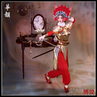 大红戎穆桂英 - DAZ Studio新Beta版测试_DAZ3D下载站