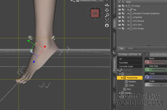 模型身体部分隐藏无法显示_DAZ3D下载站