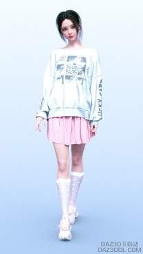银小姐便装一张_DAZ3D下载站
