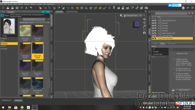 又出问题了，一渲染头发没了_DAZ3D下载站