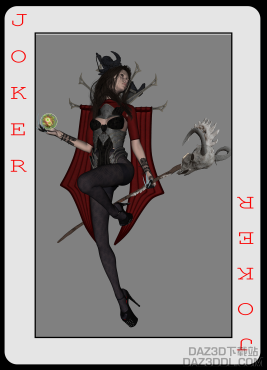 扑克牌JOKER大小王四张_DAZ3D下载站
