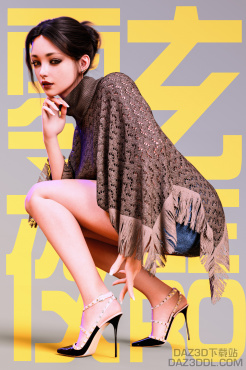 新作一张，2p附带之前的人像手部修复版（2p）_DAZ3D下载站