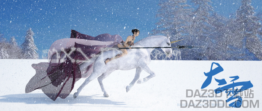 【唯美系列】今日大雪_DAZ3D下载站
