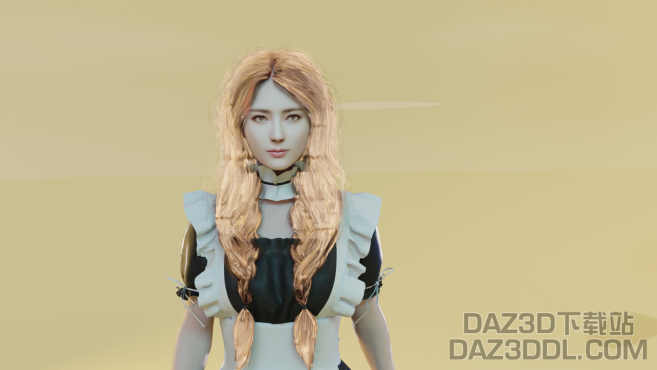 小艾》来自blender的渲染_DAZ3D下载站
