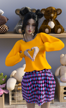 比个爱心！_DAZ3D下载站