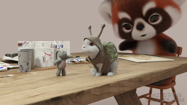 渲染很吃资源的毛绒绒_DAZ3D下载站
