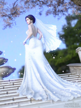 云熙-白婚纱_DAZ3D下载站