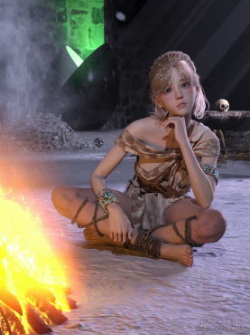 萌妹不冷吗不怕吗_DAZ3D下载站
