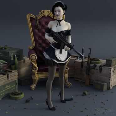 战斗女佣_DAZ3D下载站
