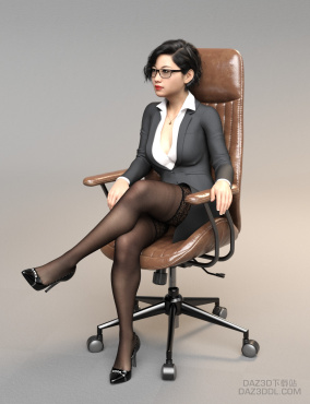 坐姿的效果！！_DAZ3D下载站