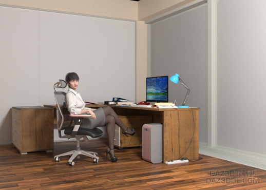 老板叫你来办公室喝茶  8p_DAZ3D下载站