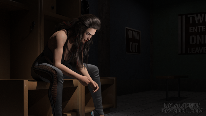 Diana in locker room_DAZ3D下载站