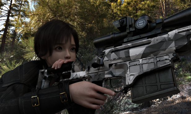 少女，但是sniper_DAZ3D下载站