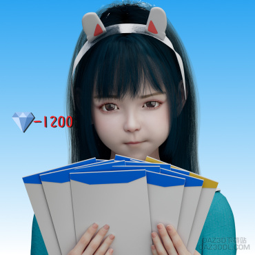 【碧蓝档案】-BA-霞沢美游（拉姬兔）X阿若德渲染_DAZ3D下载站