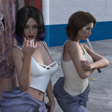 吸烟女工人_DAZ3D下载站