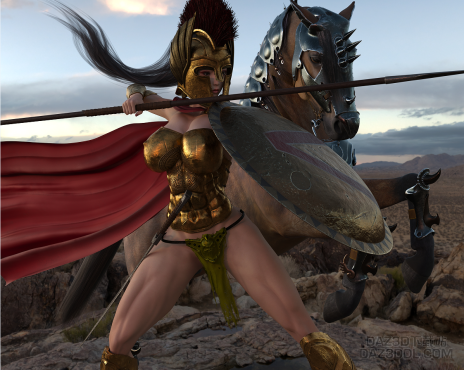 斯巴达禁卫女司令_DAZ3D下载站