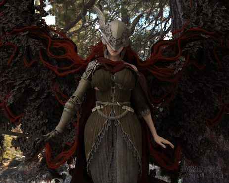 女武神玛莲妮亚祝大家中秋节快乐！_DAZ3D下载站