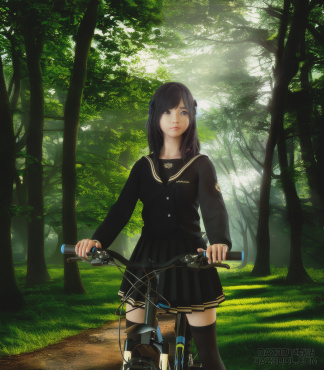 林间漫步--背景合成练习_DAZ3D下载站