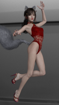 假日愉快~4k大图三张送给大家。银狐报喜咯~_DAZ3D下载站