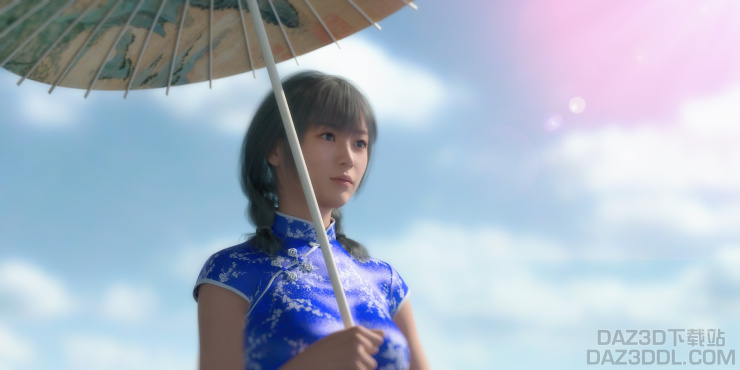 一张旗袍_DAZ3D下载站