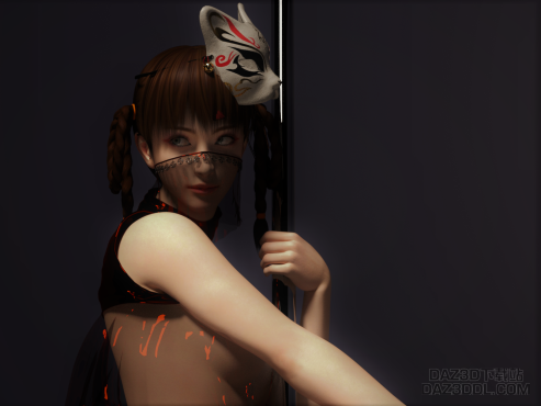 钢管舞女特写_DAZ3D下载站