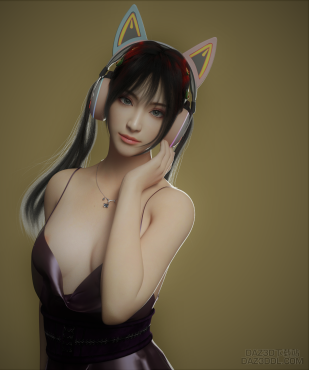 渲染练习--发丝和轮廓光_DAZ3D下载站