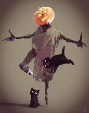 南瓜舅舅和他的猫_DAZ3D下载站