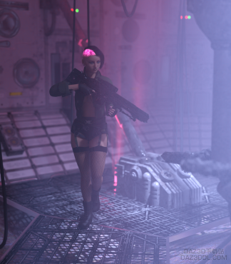 赛博女战士_DAZ3D下载站