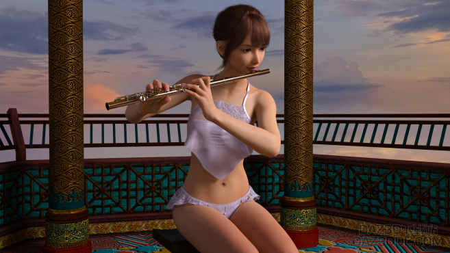 吹笛子_DAZ3D下载站