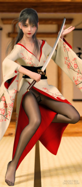 姬武士——千代_DAZ3D下载站