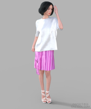清純的周冬雨_DAZ3D下载站