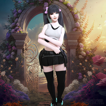 卡通妹子_DAZ3D下载站