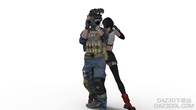 Soap&Tifa （新人浅试一下）_DAZ3D下载站
