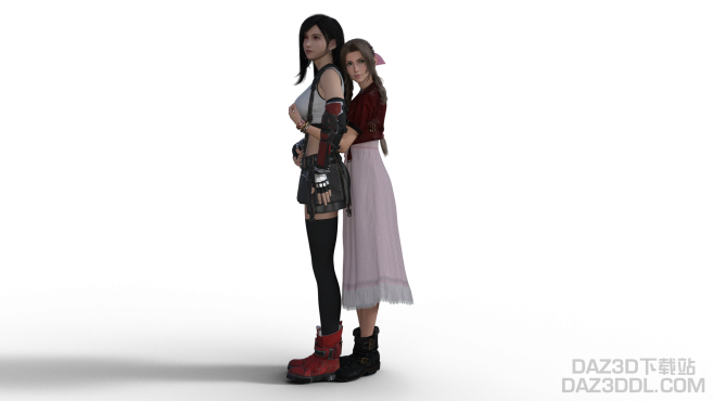 小手不太干净的areith & tifa（新人习作第二弹）_DAZ3D下载站