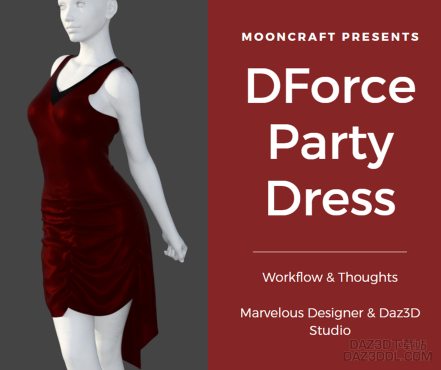 转载  机翻   DForce 连衣裙 Daz  Marvelous Designer_DAZ3D下载站