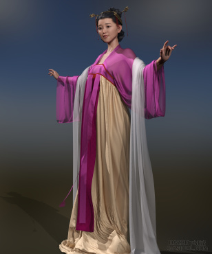 汉服2p_DAZ3D下载站
