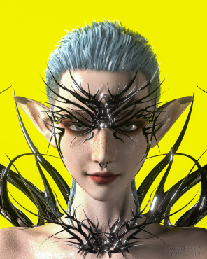 虚拟人物 ＋ 饰品  点点赞混点d币（原创）_DAZ3D下载站