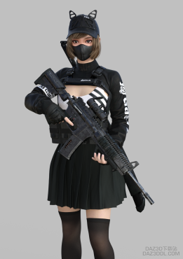 战术武装的枪娘_DAZ3D下载站